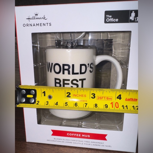 The Office World's Best Boss Coffee Mug Christmas Ornament - NEW - Picture 11 of 12